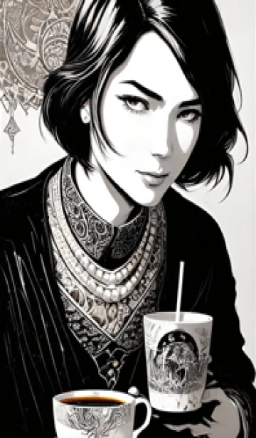 [LINE着せ替え] 午後のコーヒータイム 9p6AGの画像1