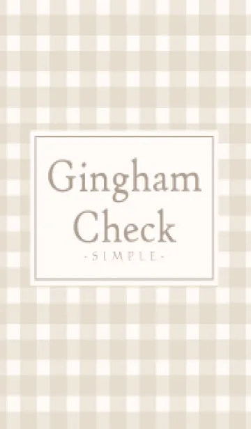 [LINE着せ替え] Gingham Check-Natural Beigeの画像1