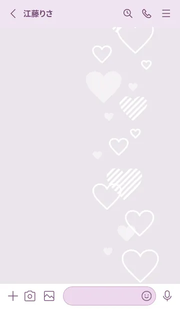 [LINE着せ替え] おしゃれ ハート 白27の画像2