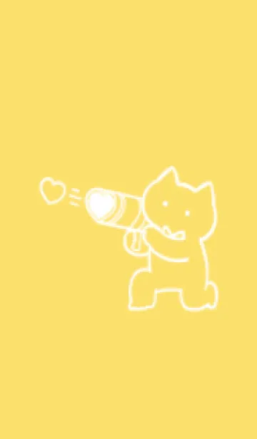 [LINE着せ替え] 推しねこ(yellow02)の画像1