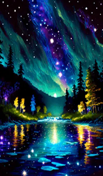 [LINE着せ替え] 綺麗な星空の夜景着せかえ#506の画像1