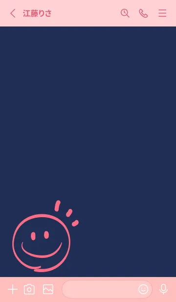 [LINE着せ替え] Always happy -Navy&Pink 14-の画像2