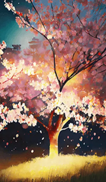 美しい夜桜の着せかえ#358の着せ替えメイン画像
