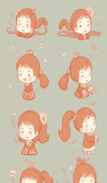 [LINE着せ替え] かわいい女性忍者 Wx0JUの画像1