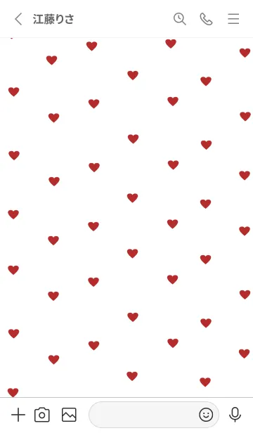 [LINE着せ替え] pattern_heart redの画像2