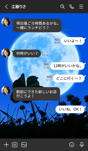 [LINE着せ替え] Real Moon & 7-Leaf Clover #1-1の画像3