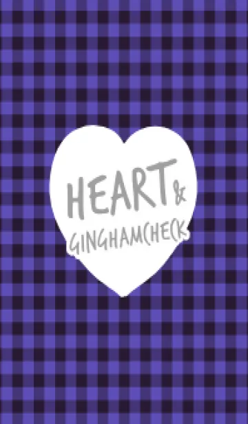 [LINE着せ替え] ハート ギンガムチェック .10の画像1