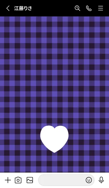 [LINE着せ替え] ハート ギンガムチェック .10の画像2