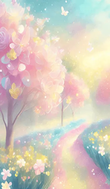 [LINE着せ替え] 優美な春の風景の着せかえ(Spring-154)の画像1