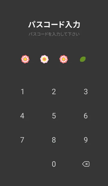 [LINE着せ替え] ポップな花束 黒色の画像4