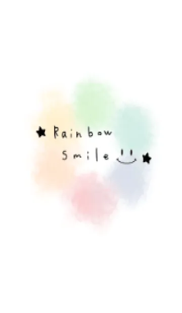 [LINE着せ替え] 運気アップ♪水彩。虹色。スマイルの画像1
