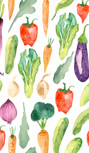 [LINE着せ替え] 【シンプル】お野菜の着せかえ#235の画像1