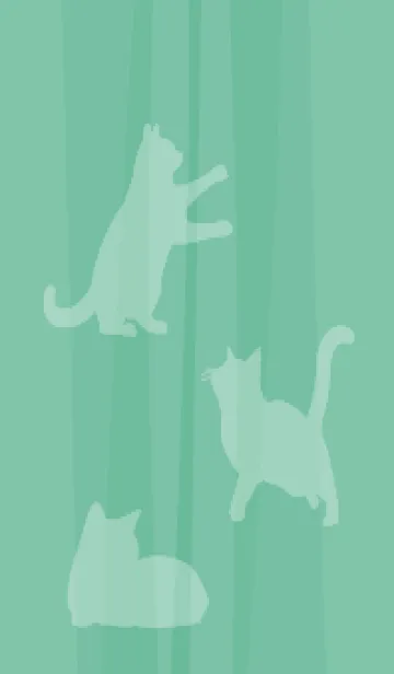 [LINE着せ替え] Cat and cat...on blue green JPの画像1