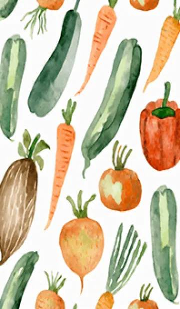 [LINE着せ替え] 【シンプル】お野菜の着せかえ#238の画像1