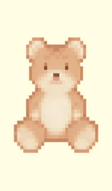 [LINE着せ替え] クマのドット絵のきせかえ Brown 05の画像1