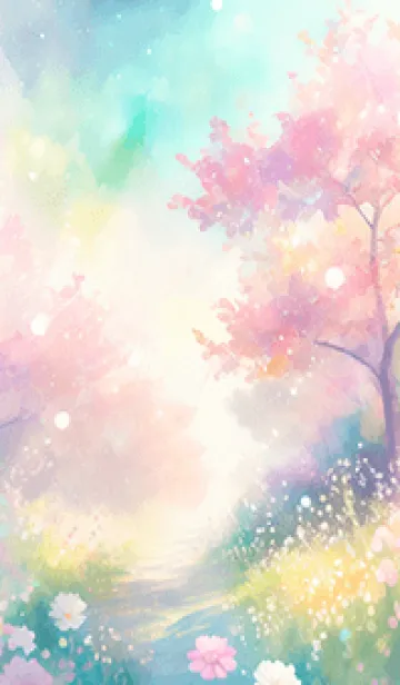 [LINE着せ替え] 優美な春の風景の着せかえ(Spring-163)の画像1