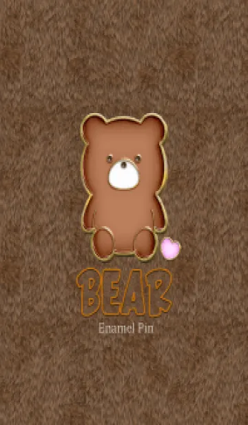 [LINE着せ替え] Bear Enameled Pin & Fur 35の画像1