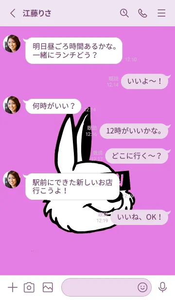 [LINE着せ替え] KOREA RABBIT THEME 150の画像3