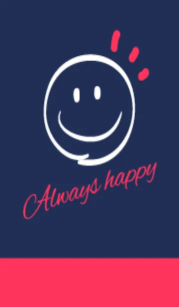 [LINE着せ替え] Always happy -Navy&Red 1-の画像1