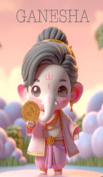 [LINE着せ替え] Cute Ganesha Wealth & Wealth Theme (JP)の画像1