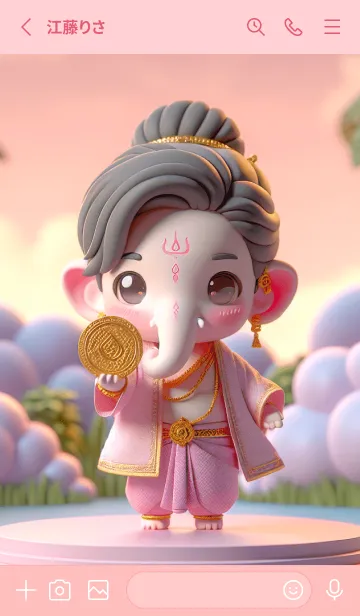 [LINE着せ替え] Cute Ganesha Wealth & Wealth Theme (JP)の画像2