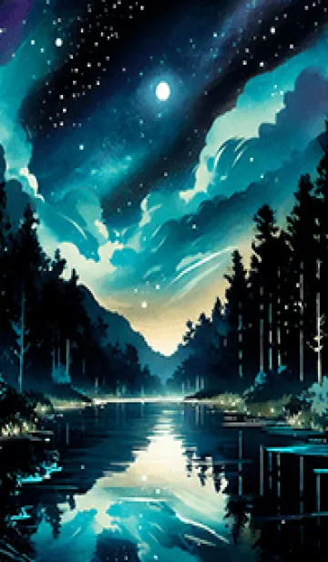 [LINE着せ替え] 綺麗な星空の夜景着せかえ#523の画像1