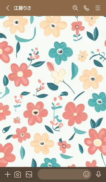 [LINE着せ替え] Cute Flower-hisatoto 51の画像2