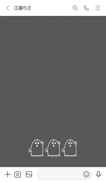 [LINE着せ替え] はにわ 三体の埴輪 ややぽっちゃり 白黒の画像2