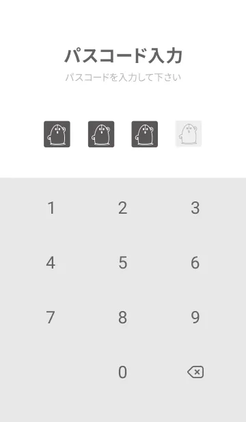 [LINE着せ替え] はにわ 三体の埴輪 ややぽっちゃり 白黒の画像4