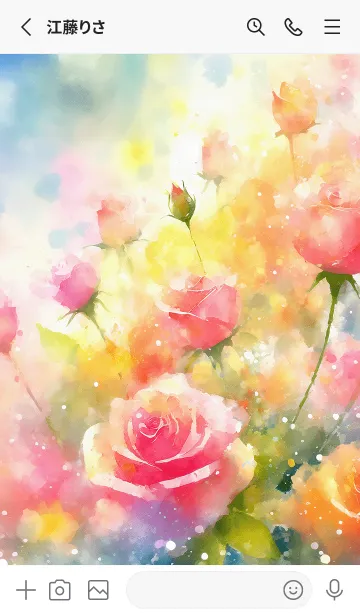 [LINE着せ替え] 薔薇(バラ)の花の着せかえ(R3467)の画像2