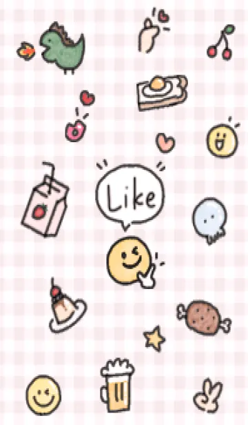 [LINE着せ替え] pink スマイルとアイコン04_1の画像1