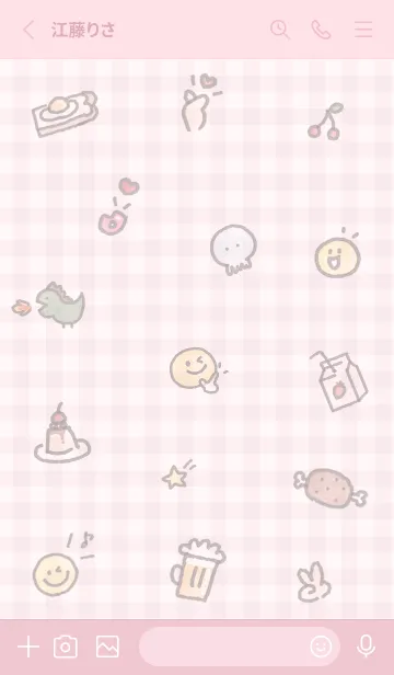 [LINE着せ替え] pink スマイルとアイコン04_1の画像2