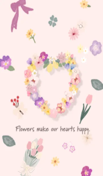 ベビーピンク ハートの花束05_1の着せ替えメイン画像
