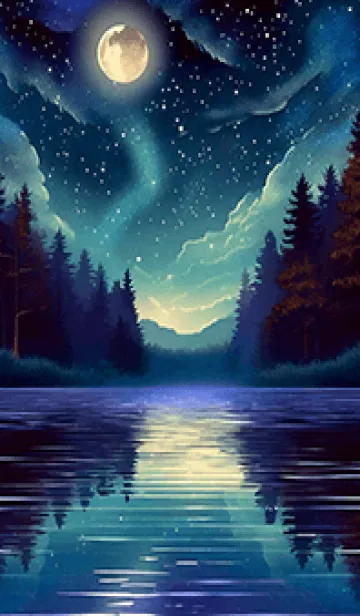 [LINE着せ替え] 綺麗な星空の夜景着せかえ#527の画像1