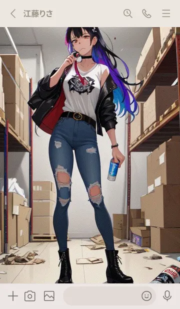 [LINE着せ替え] そのまま - 女の子 3XLbHの画像2