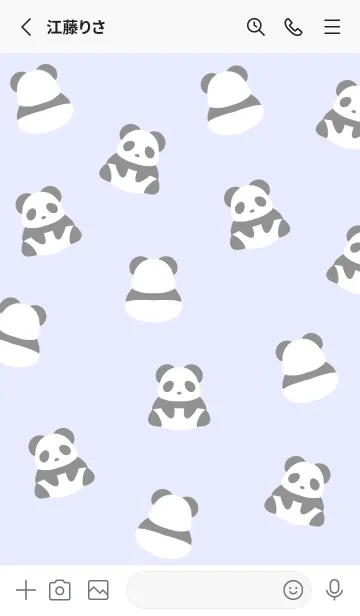 [LINE着せ替え] たくさんパンダ/ライトブルーパープルの画像2