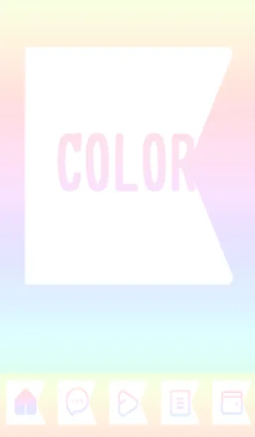 [LINE着せ替え] bw color rainbow O06の画像1