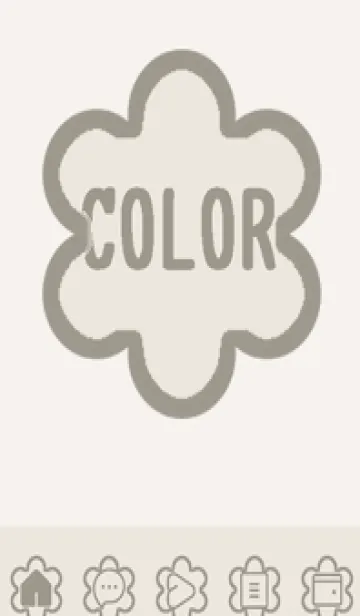 [LINE着せ替え] beige color C56の画像1