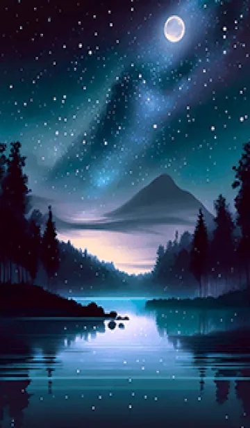 [LINE着せ替え] 綺麗な星空の夜景着せかえ#530の画像1