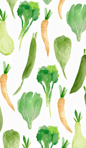 [LINE着せ替え] 【シンプル】お野菜の着せかえ#252の画像1