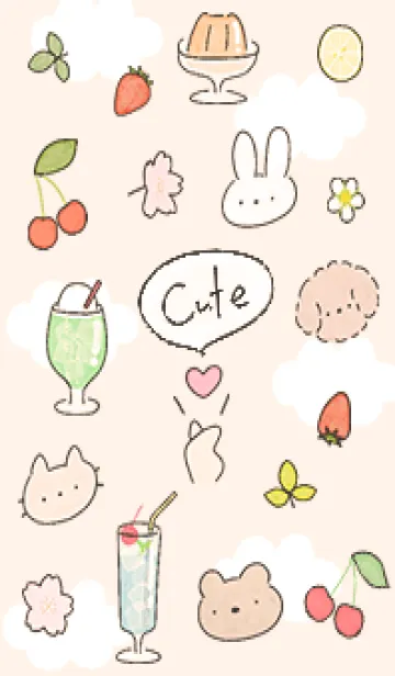 [LINE着せ替え] ミカン色 cute icon 12_1の画像1