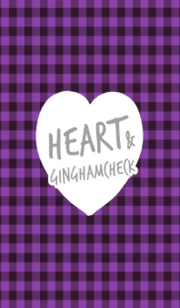 [LINE着せ替え] ハート ギンガムチェック .11の画像1