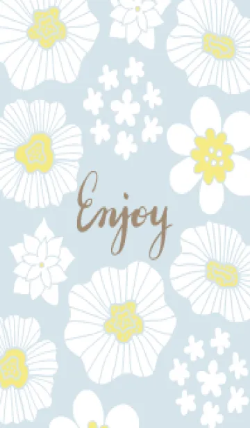 [LINE着せ替え] 白いお花と白い小花5の画像1