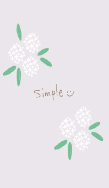 [LINE着せ替え] 白い丸い花23の画像1