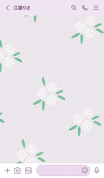 [LINE着せ替え] 白い丸い花23の画像2