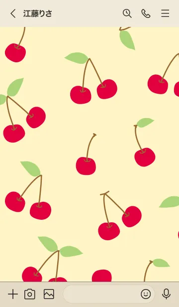 [LINE着せ替え] チェリー チェリー シンプル10の画像2