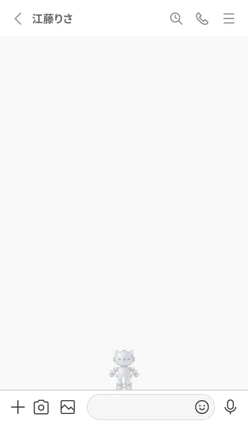 [LINE着せ替え] ロボットのドット絵のきせかえ Black 03の画像2