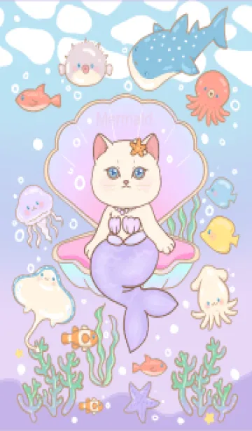 [LINE着せ替え] Cat mermaid ss2 2の画像1