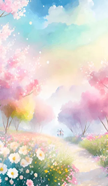 [LINE着せ替え] 優美な春の風景の着せかえ(Spring-186)の画像1