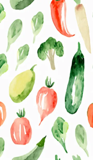 [LINE着せ替え] 【シンプル】お野菜の着せかえ#270の画像1